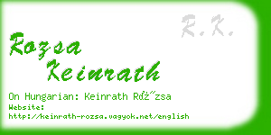 rozsa keinrath business card